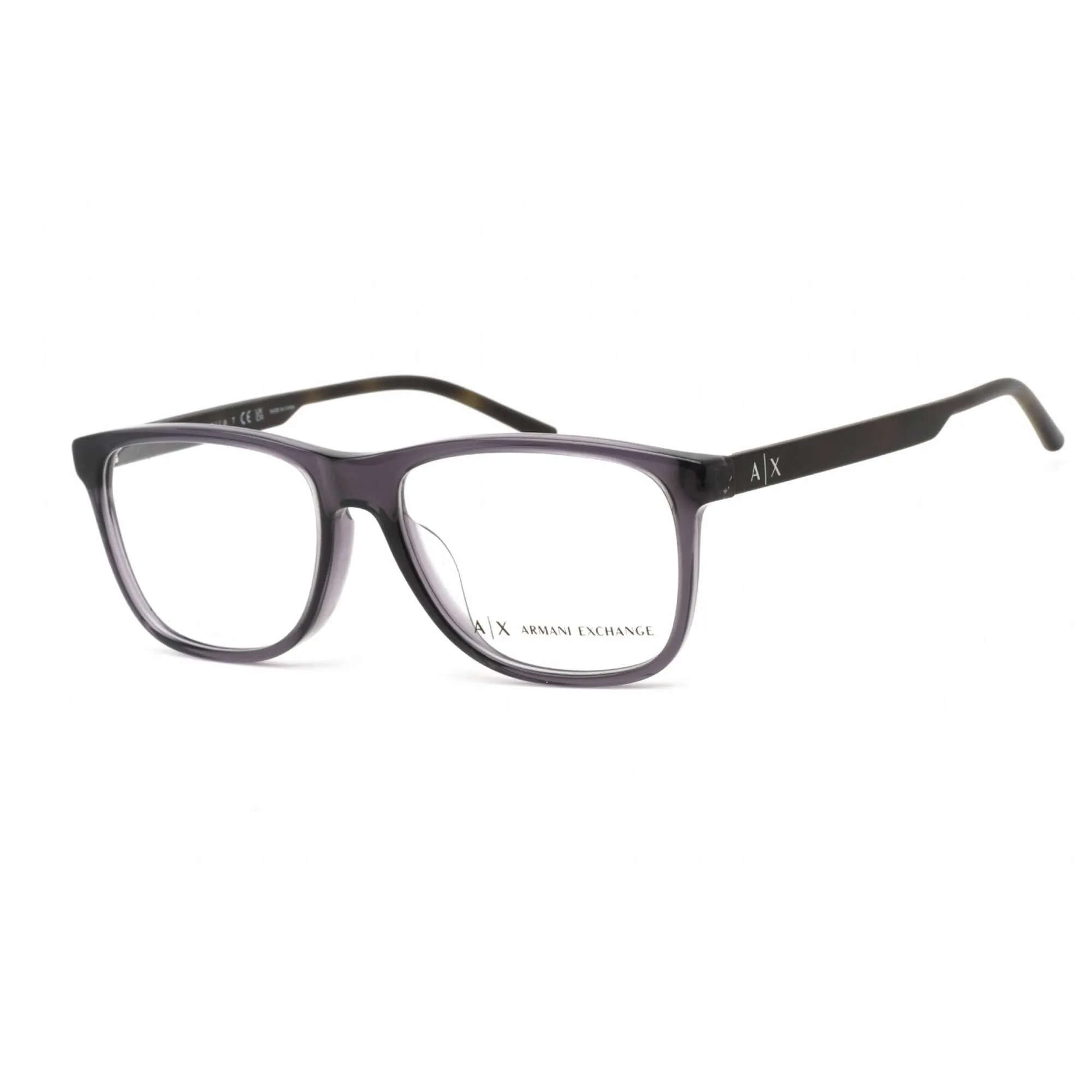 Armani Exchange Unisex Eyeglasses - Grey Plastic Rectangular Frame | AX3048F 8239