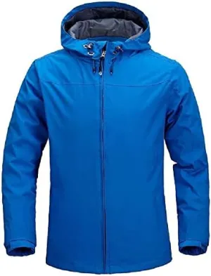 ASFD Outdoor Jackets Mens Waterproof Coat Mountain Ski Windbreaker Outdoor Windproof Rain Jacket Softshell Jacket (Color : Blue B, Size : 3XL)