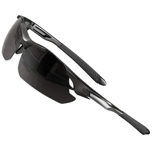 ATTCL Sunglasses For Men - Upgraded Sports Polarized Sunglasses for Women Cycling Driving Fishing UV Protection Black/Not Mirrored