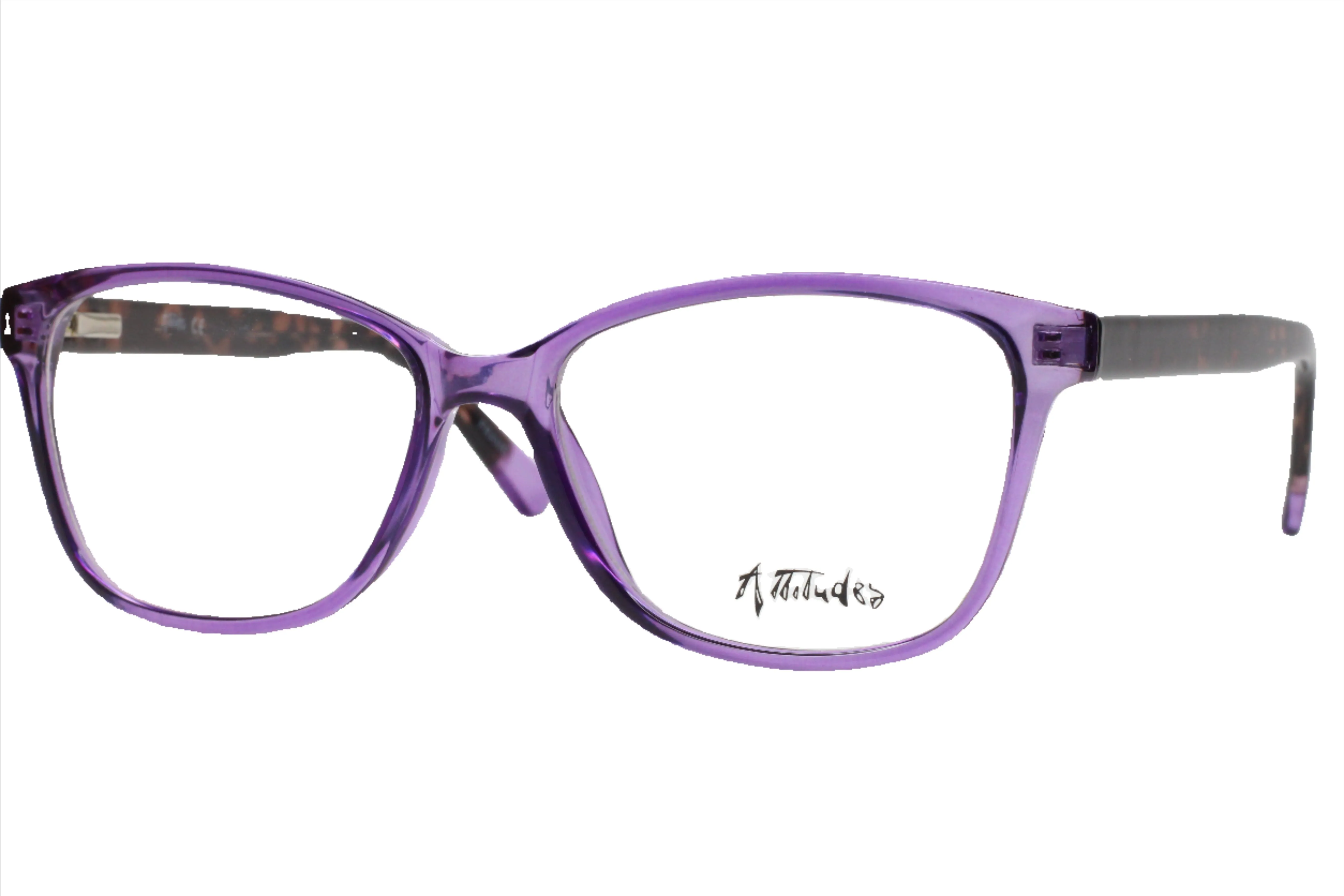 Attitudes Crystal Purple Acetate Designer Eyeglasses