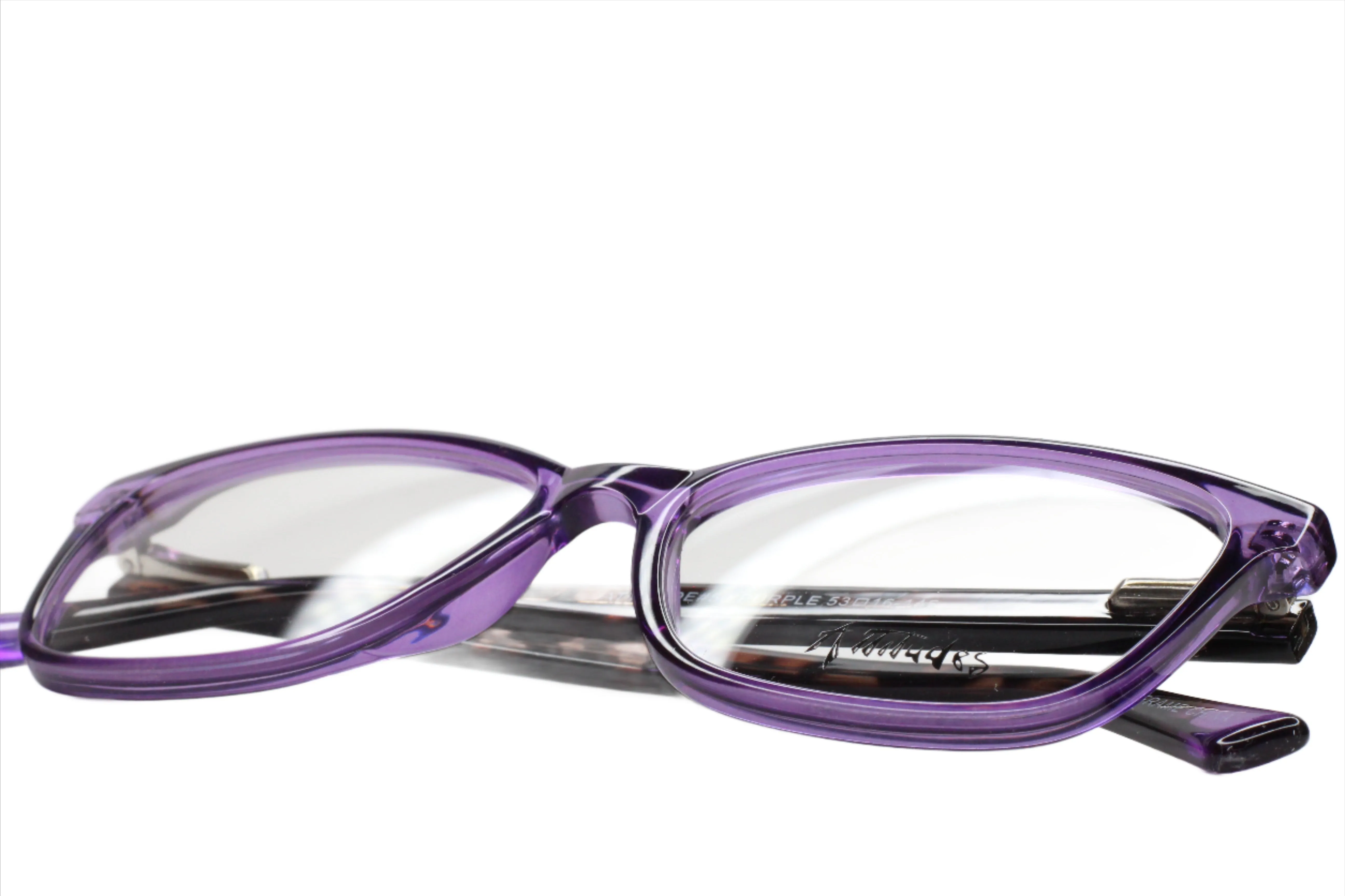Attitudes Crystal Purple Acetate Designer Eyeglasses