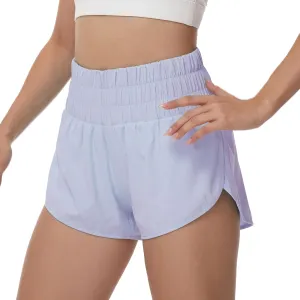 Aurefin Womens High Waisted Running Shorts,Quick Dry Split Athletic Shorts for Women Gym Workout Shorts with Mesh Liner