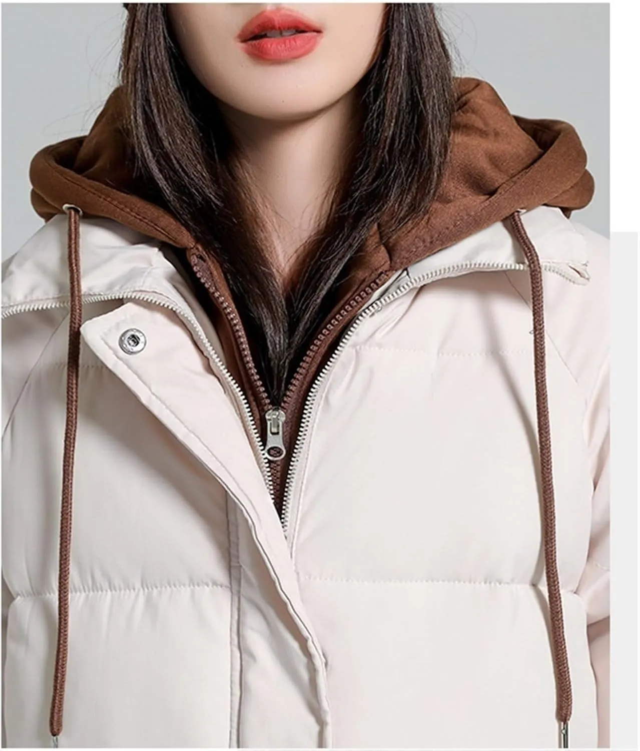 AYGJKIE Women's Winter Jacket, Long Quilted Jacket, Warm Lined Winter Coat, Winter Outdoor Jacket, Down Jacket, Cotton
