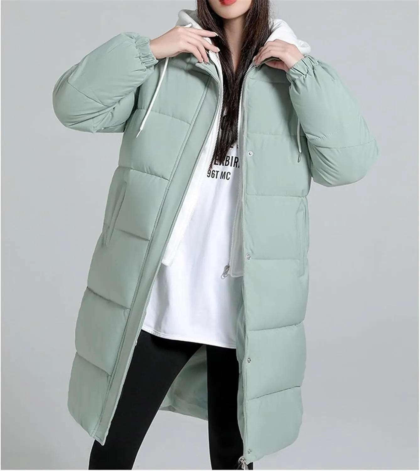 AYGJKIE Women's Winter Jacket, Long Quilted Jacket, Warm Lined Winter Coat, Winter Outdoor Jacket, Down Jacket, Cotton
