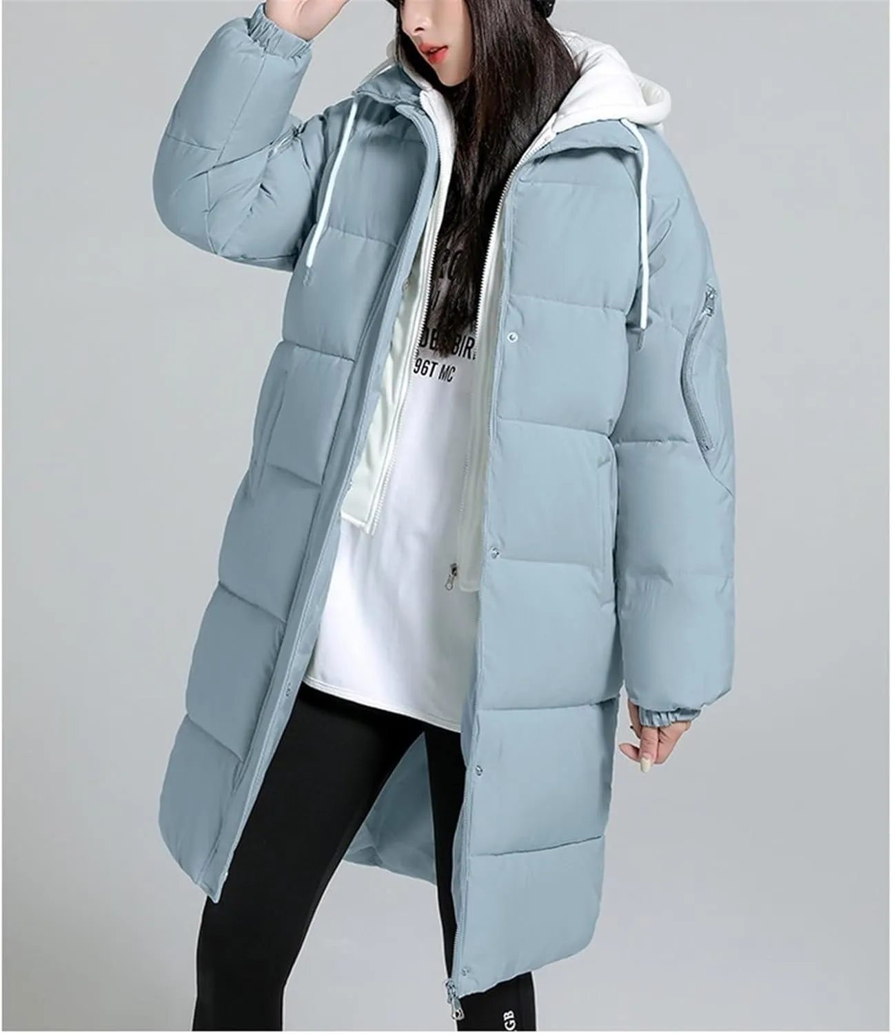 AYGJKIE Women's Winter Jacket, Long Quilted Jacket, Warm Lined Winter Coat, Winter Outdoor Jacket, Down Jacket, Cotton