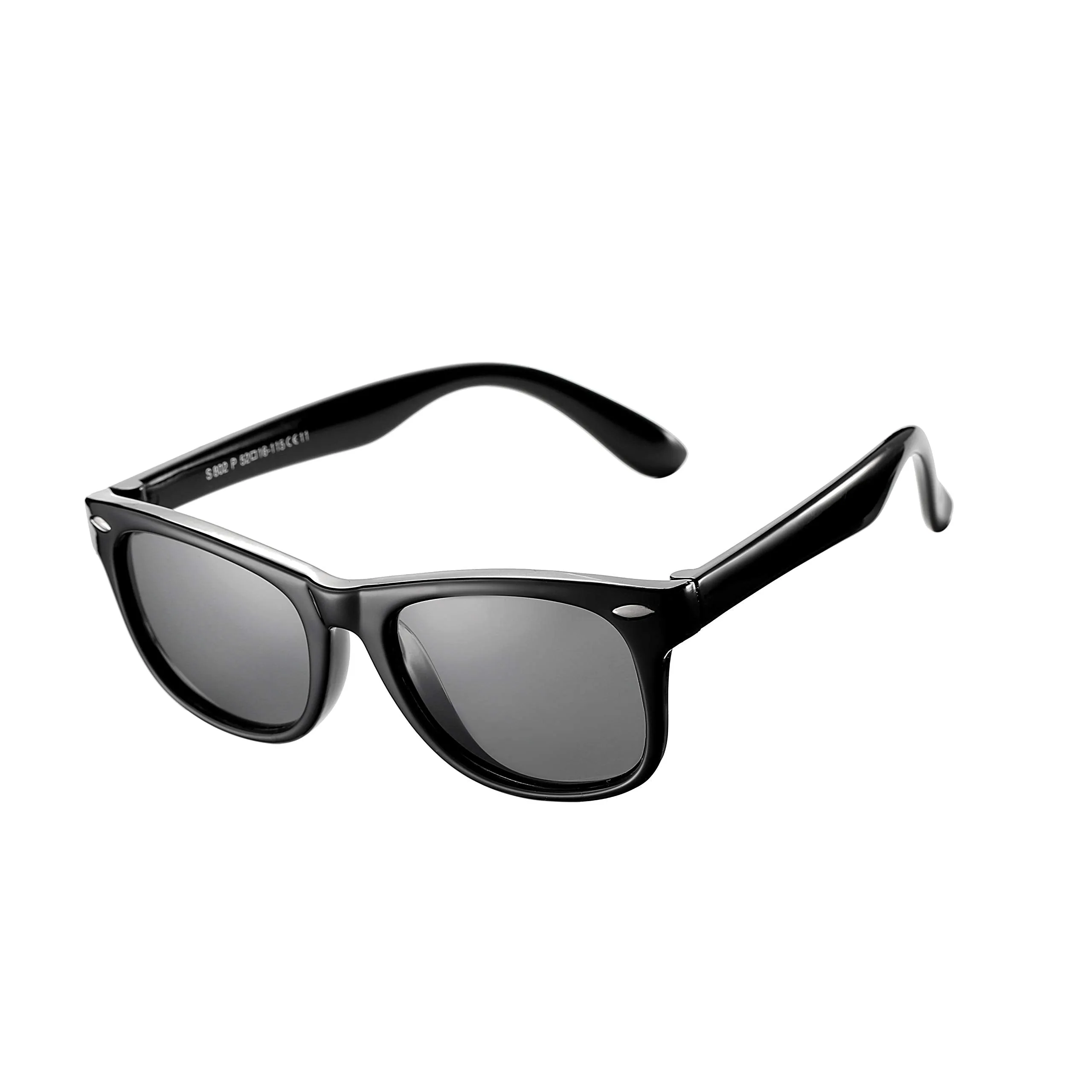 AZORB Kids Polarized Sunglasses TPEE Rubber Flexible Frame for Boys Girls Age 3-10, 100% UV Protection A1 Black Frame   All Pink Set 45 Millimeters