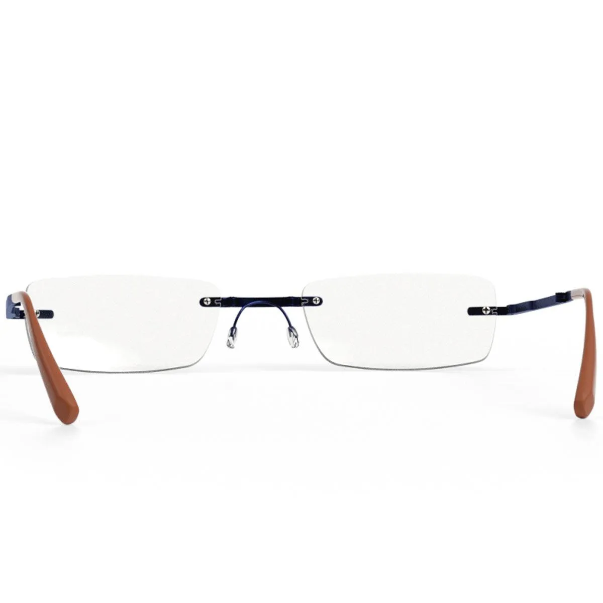 B D Unisex Eyeglasses - Folding Readers  1.50, Matte Blue/Brown | 2244-57-15