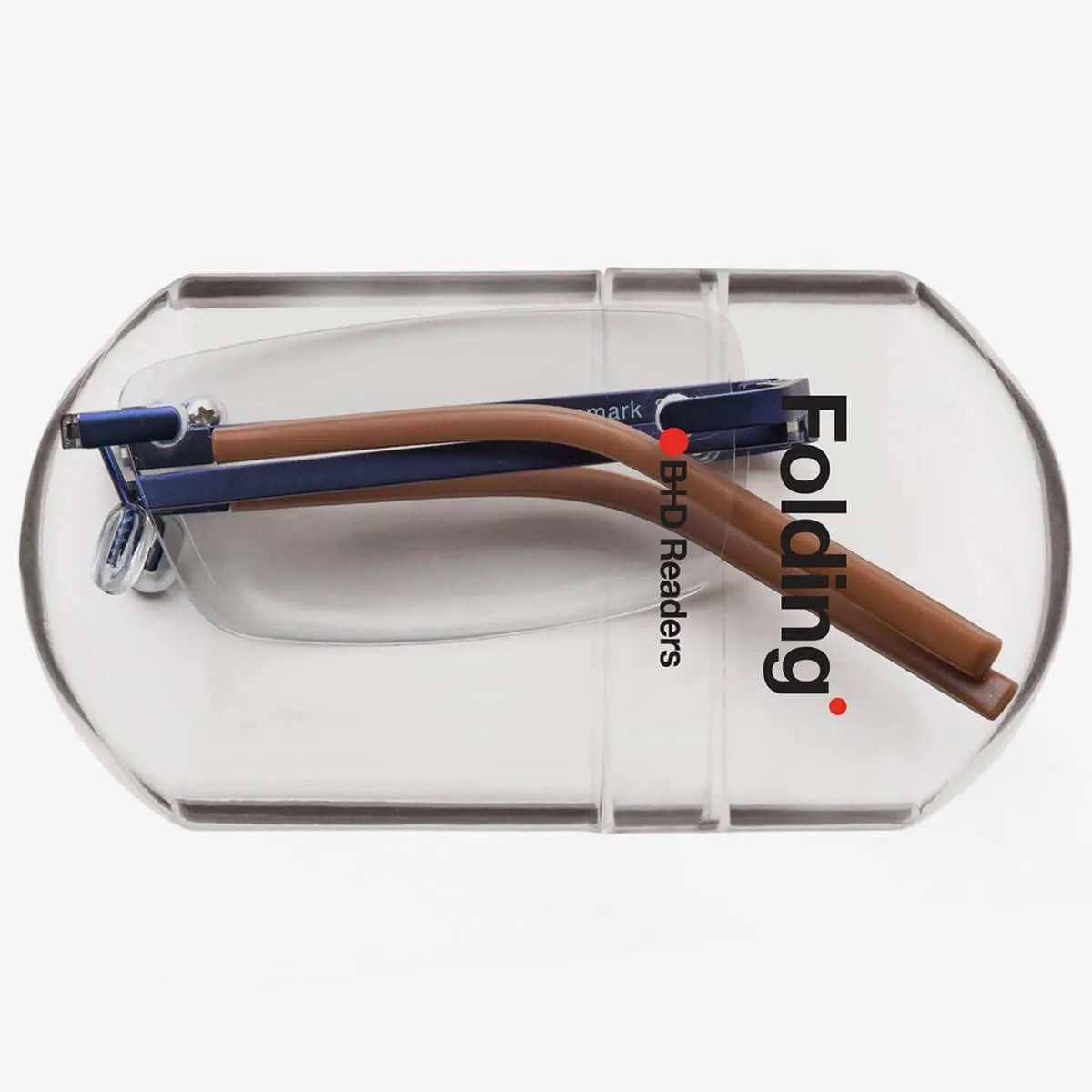 B D Unisex Eyeglasses - Folding Readers  1.50, Matte Blue/Brown | 2244-57-15