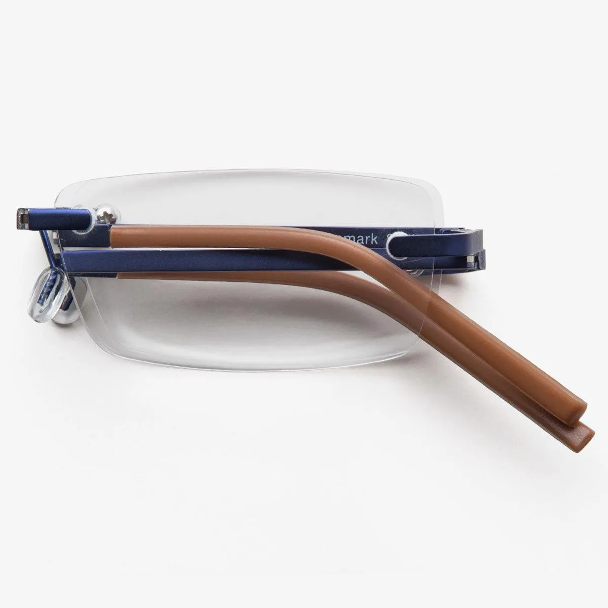 B D Unisex Eyeglasses - Folding Readers  1.50, Matte Blue/Brown | 2244-57-15