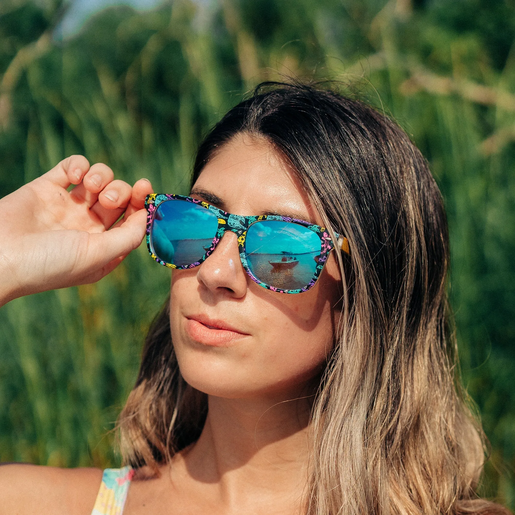 B Fresh Gear The Retro Beaches Wooden Sunglasses Skateboard Uv400 Protective