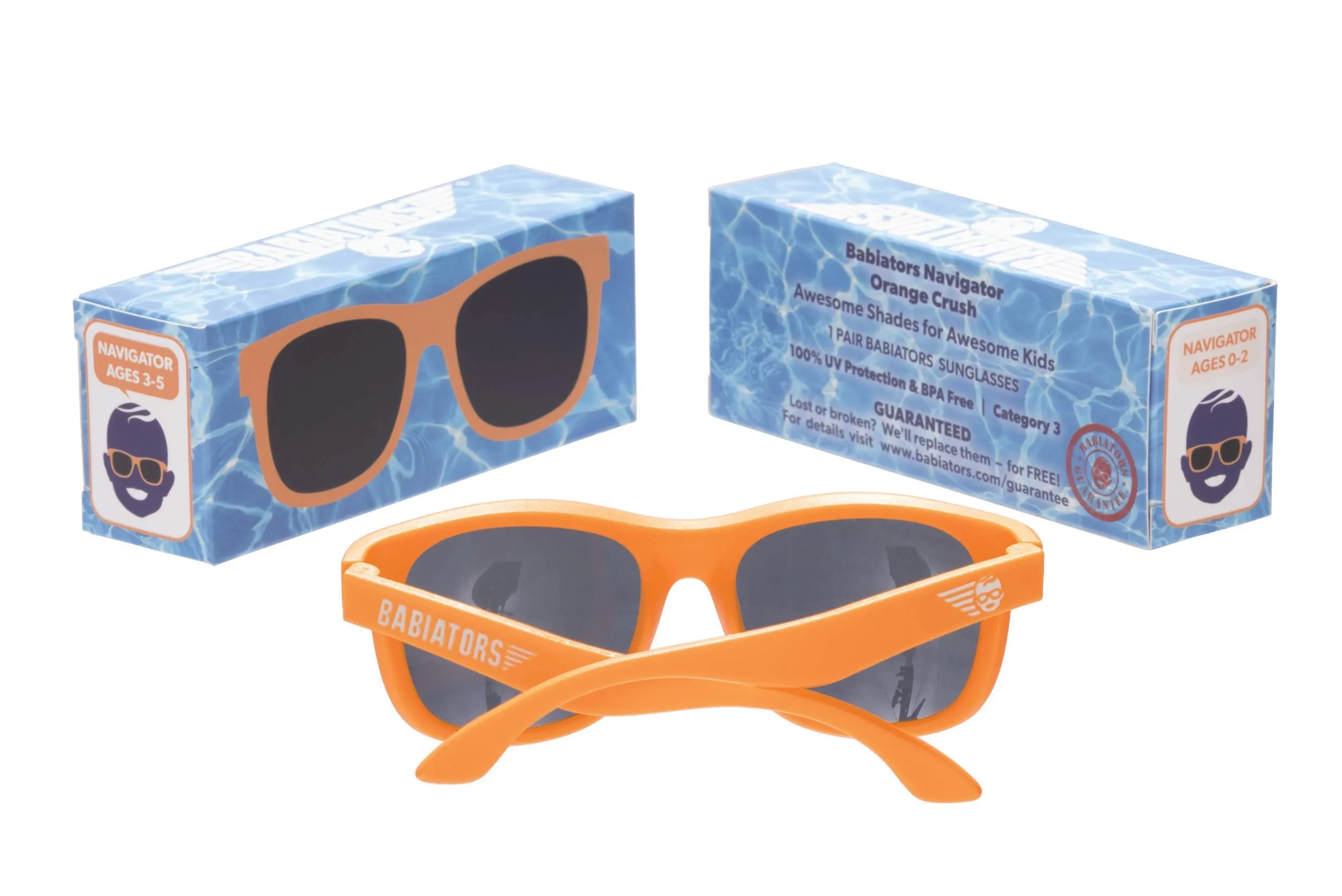 Babiators Original Navigators Collection Ages 0-2Y Orange Crush