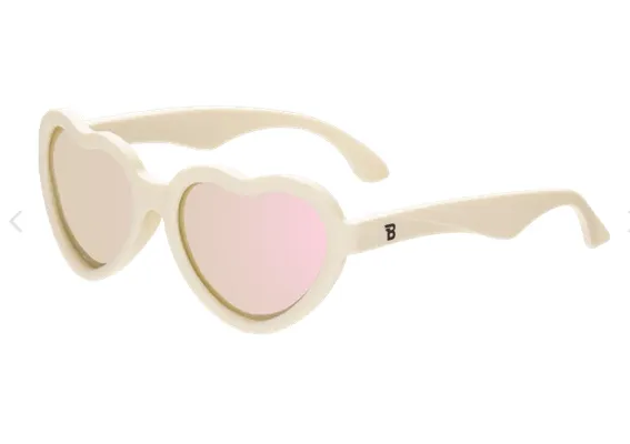 Babiators Polarized Heart Rose Gold Mirrored lens Kids Sunglasses