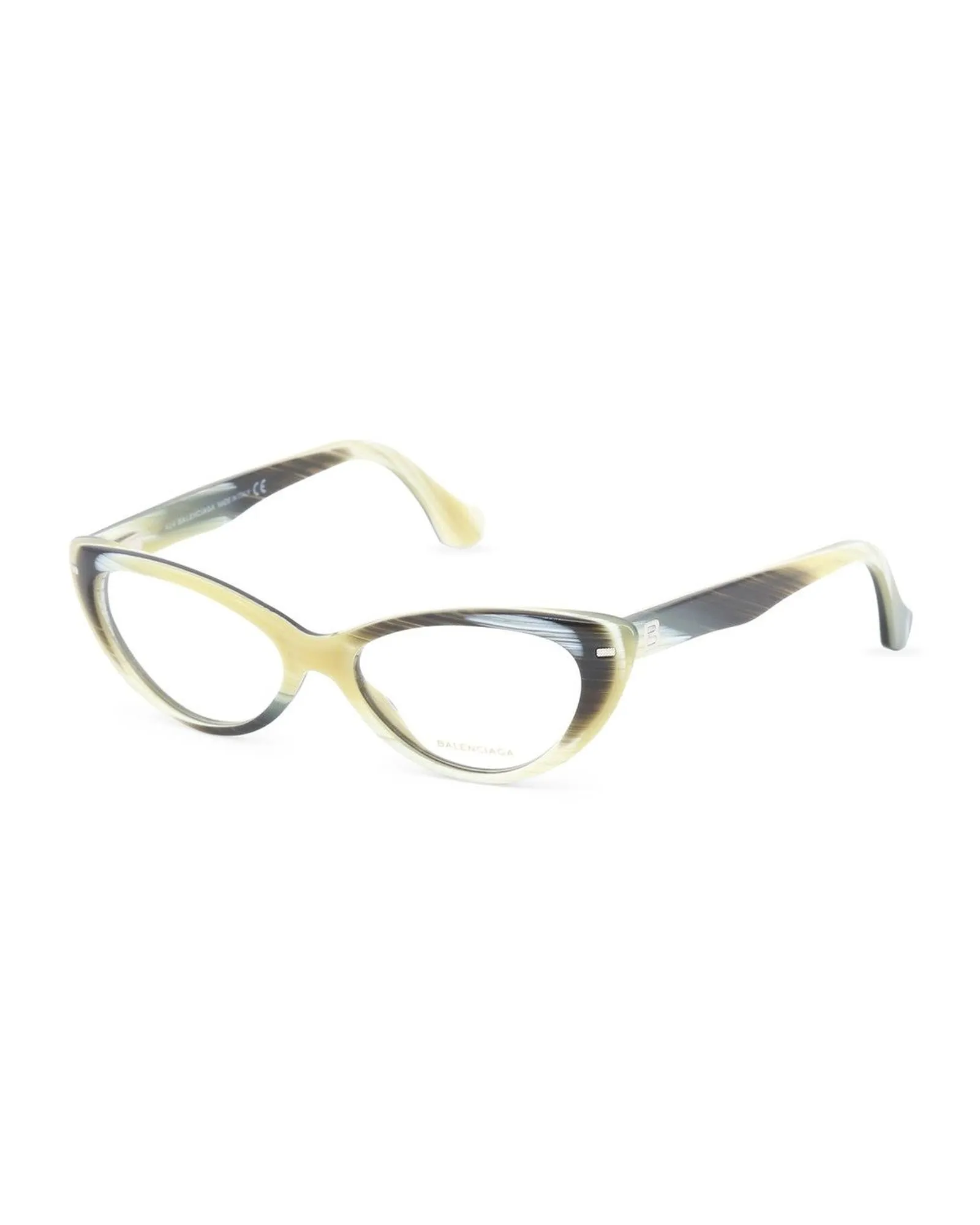 Balenciaga Cat Eye Optical Frames BB0133O Women Yellow