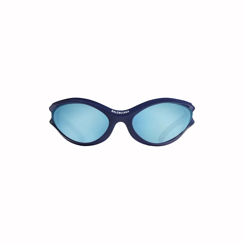 Balenciaga Dynamo Round Sunglasses Blue
