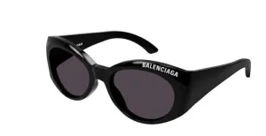 Balenciaga Oval Sunglasses Black/Grey