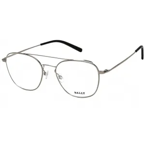 Bally Men's Eyeglasses - Shiny Palladium Aviator Metal Frame Clear Lens | BY5005-D 016