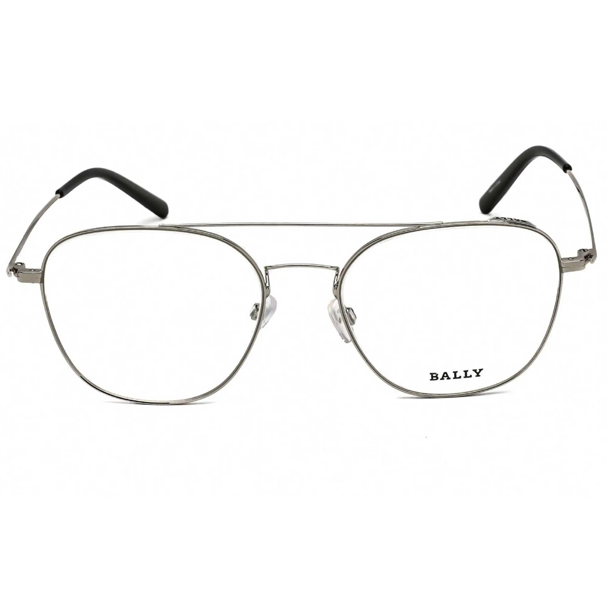 Bally Men's Eyeglasses - Shiny Palladium Aviator Metal Frame Clear Lens | BY5005-D 016