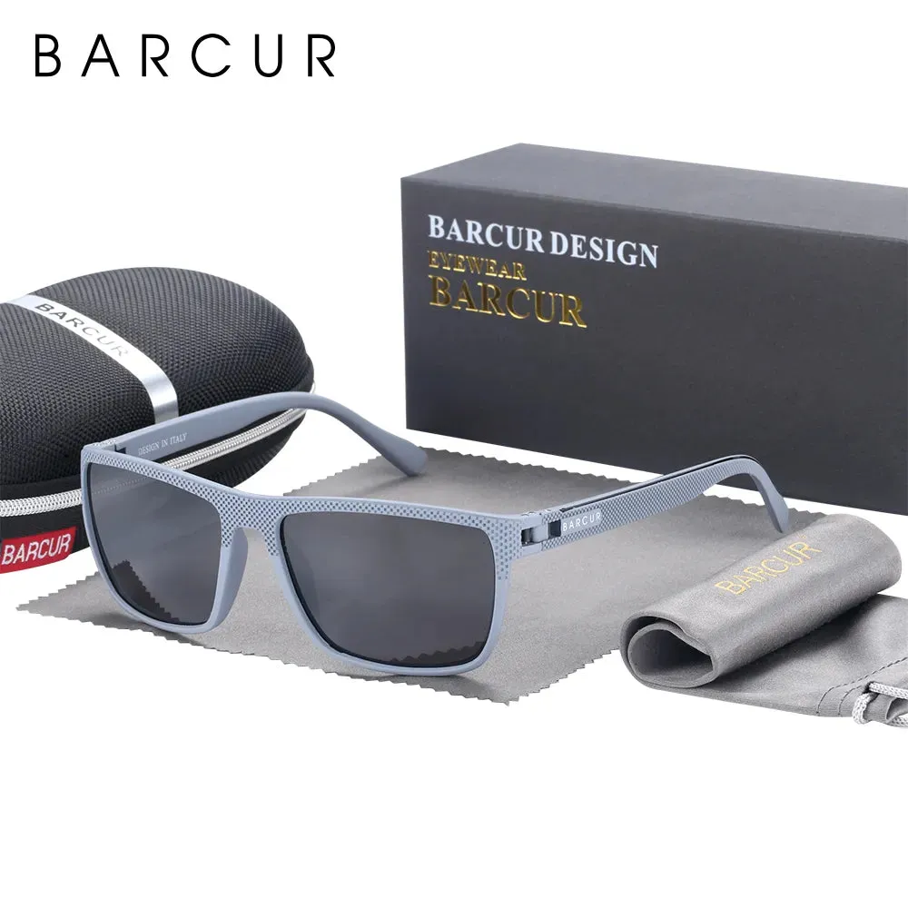 BARCUR Cycling Sunglasses for Men Sports Sun Glasses Fishing Travel TR90 Ultra Light Square Sun Glasses Women Eyewear Accessory