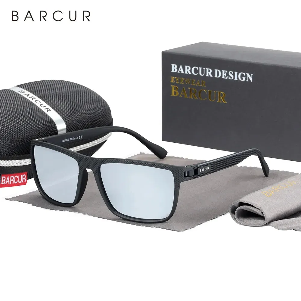 BARCUR Cycling Sunglasses for Men Sports Sun Glasses Fishing Travel TR90 Ultra Light Square Sun Glasses Women Eyewear Accessory
