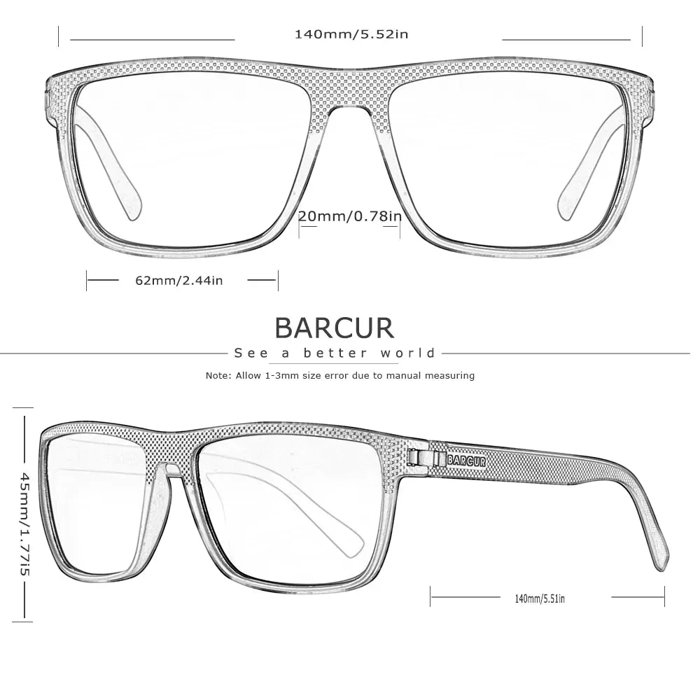 BARCUR Cycling Sunglasses for Men Sports Sun Glasses Fishing Travel TR90 Ultra Light Square Sun Glasses Women Eyewear Accessory