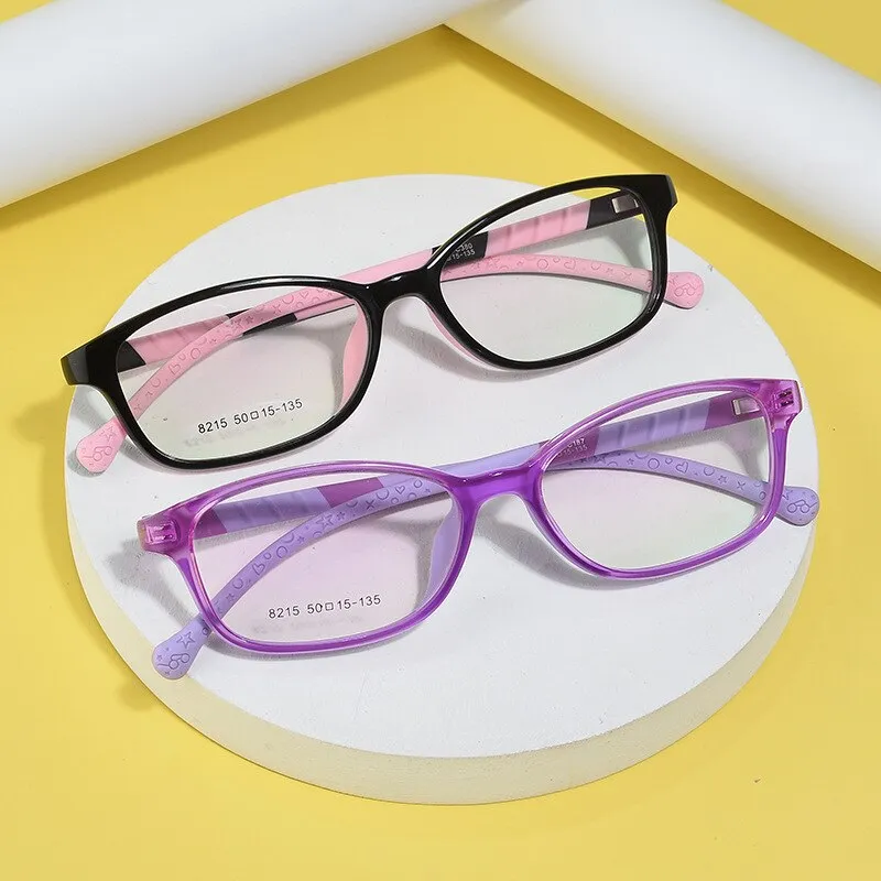Bclear Children's Full Rim Oval Tr 90 Titanium Frame Eyeglasses 8215