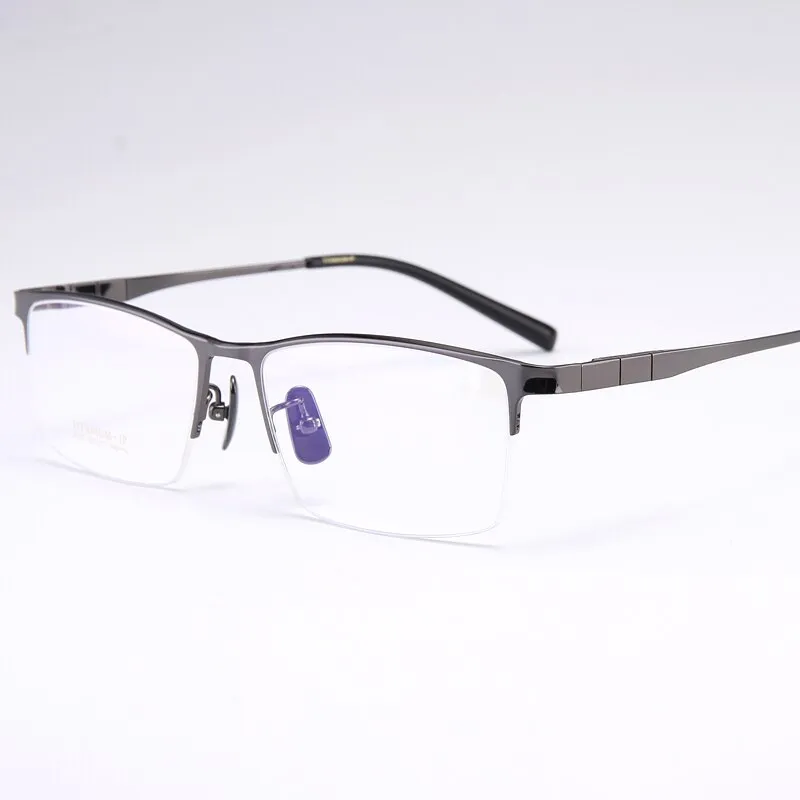 Bclear Men's Full Rim Square Titanium Eyeglasses My91077