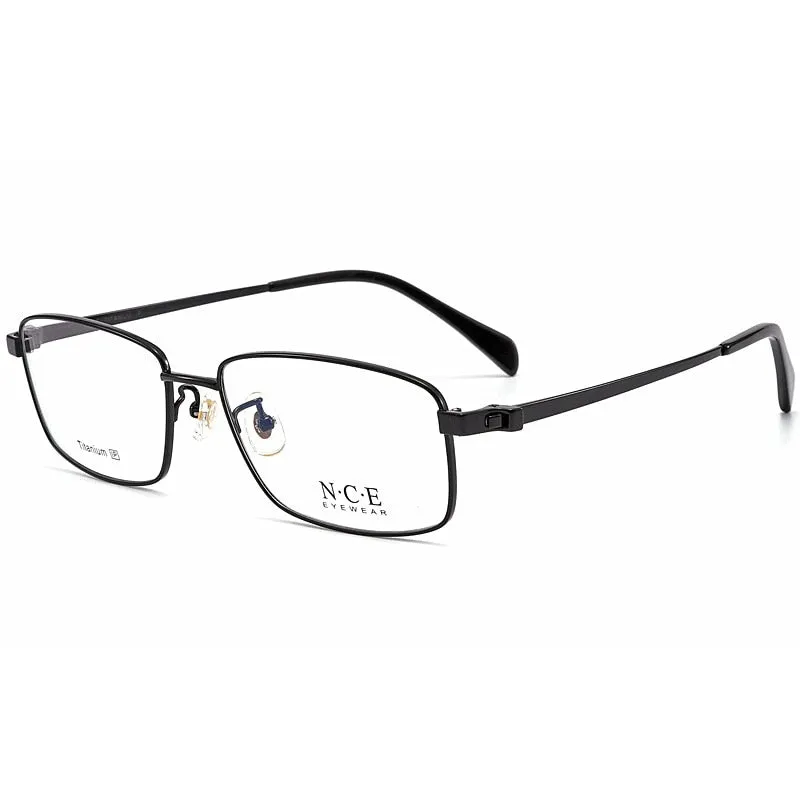 Bclear Men's Full Rim Square Titanium Eyeglasses Sc8357