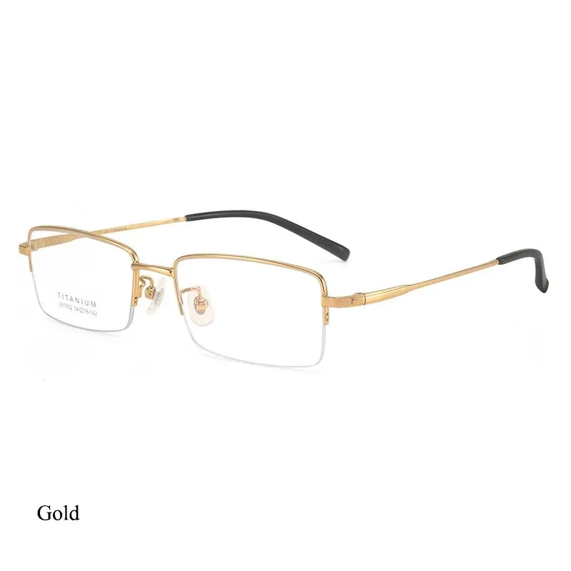 Bclear Men's Semi Rim Square Titanium Eyeglasses Lb7832