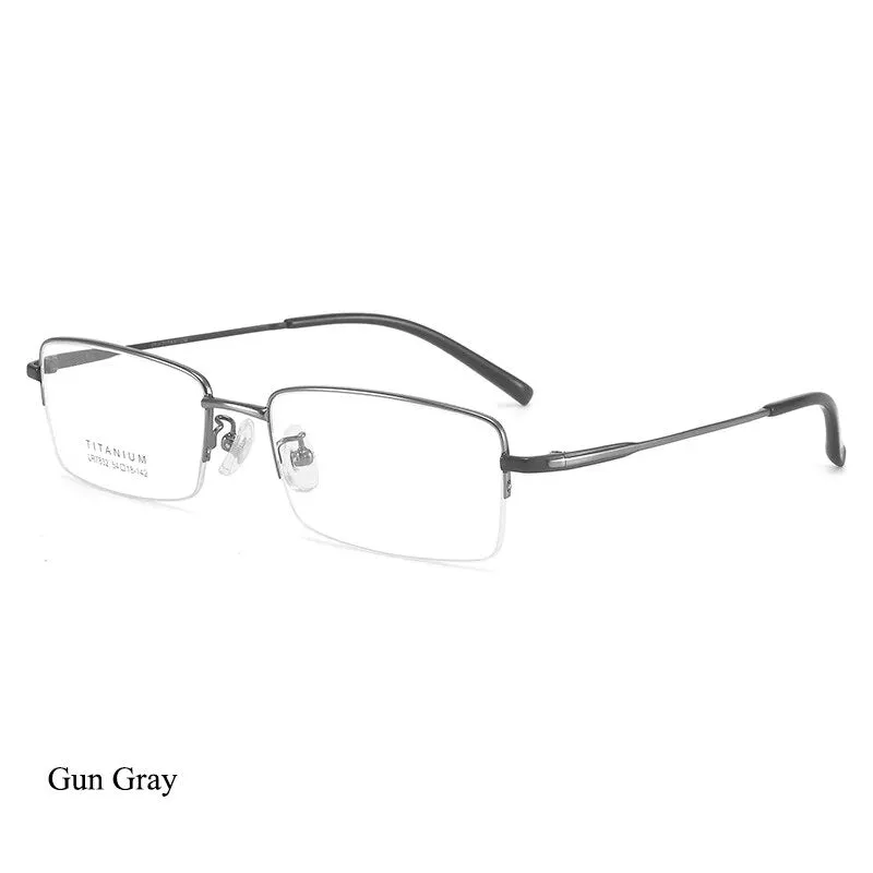 Bclear Men's Semi Rim Square Titanium Eyeglasses Lb7832