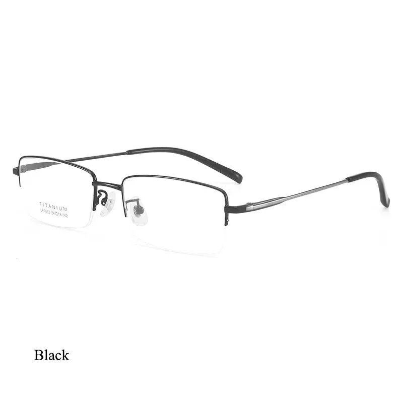 Bclear Men's Semi Rim Square Titanium Eyeglasses Lb7832