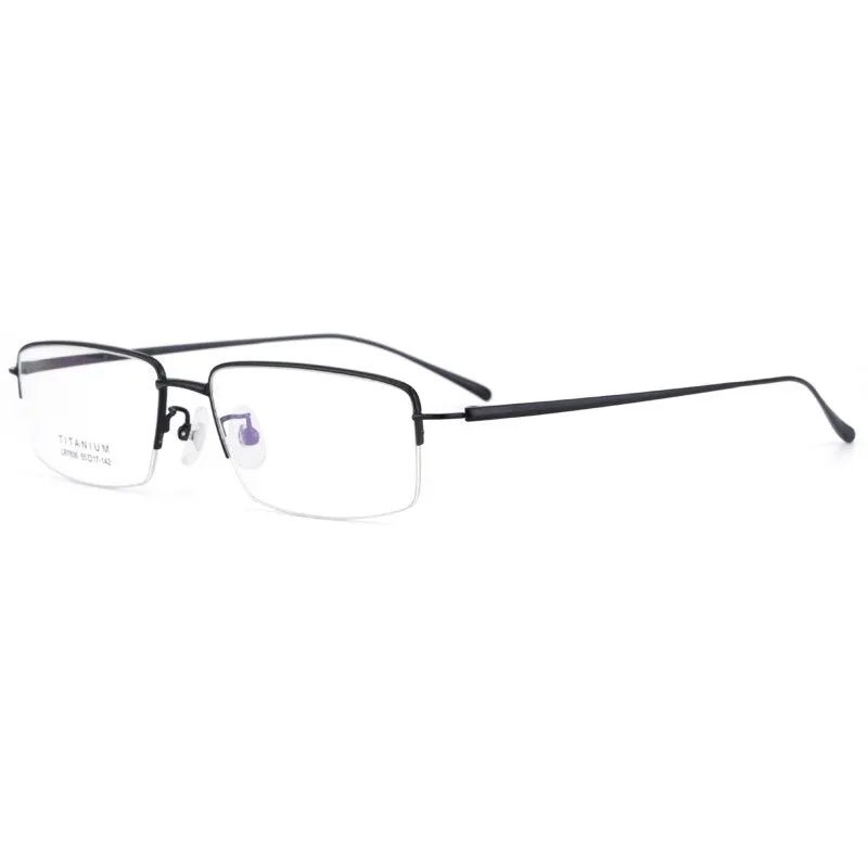 Bclear Men's Semi Rim Square Titanium Eyeglasses Lb7836