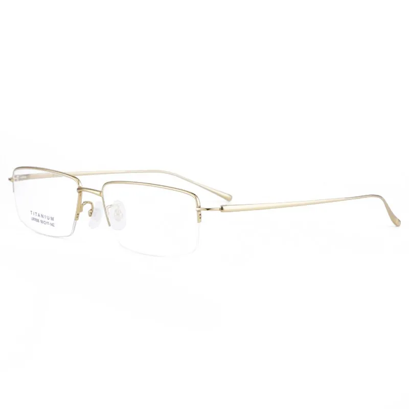 Bclear Men's Semi Rim Square Titanium Eyeglasses Lb7836