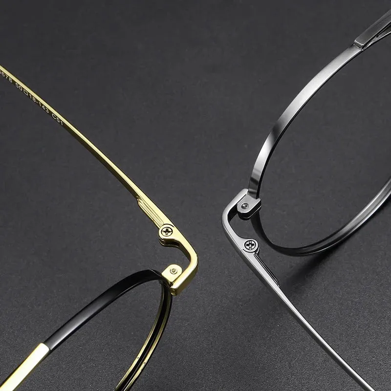 Bclear Unisex Full Rim Round Small Double Bridge Titanium Eyeglasses 86678
