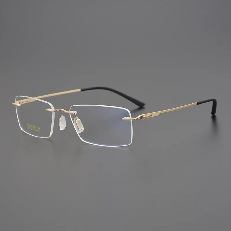Bclear Unisex Rimless Square Titanium Eyeglasses My9911