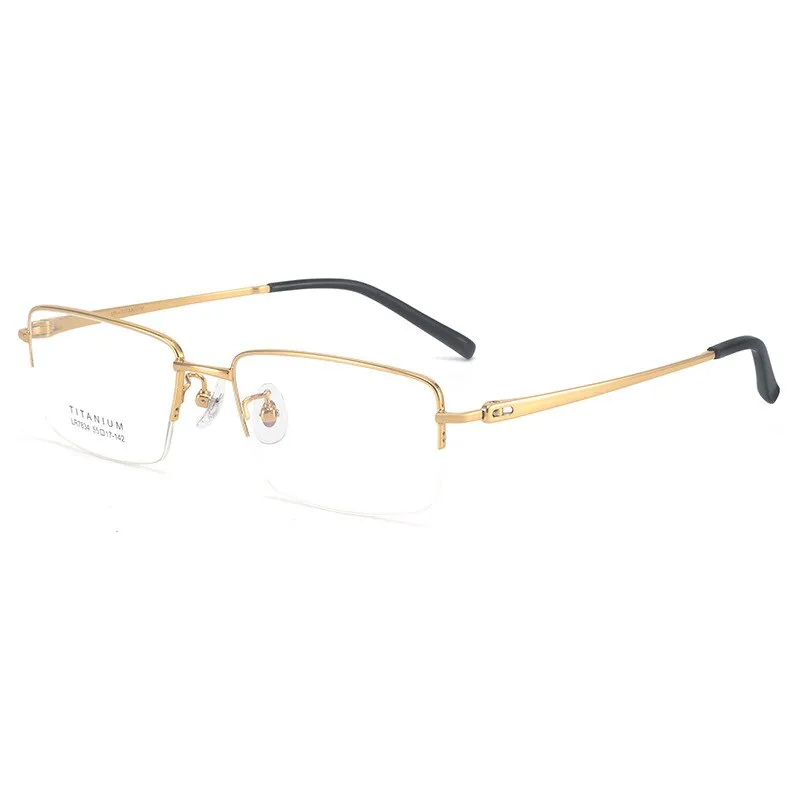 Bclear Unisex Semi Rim Square Titanium Eyeglasses Lb7834