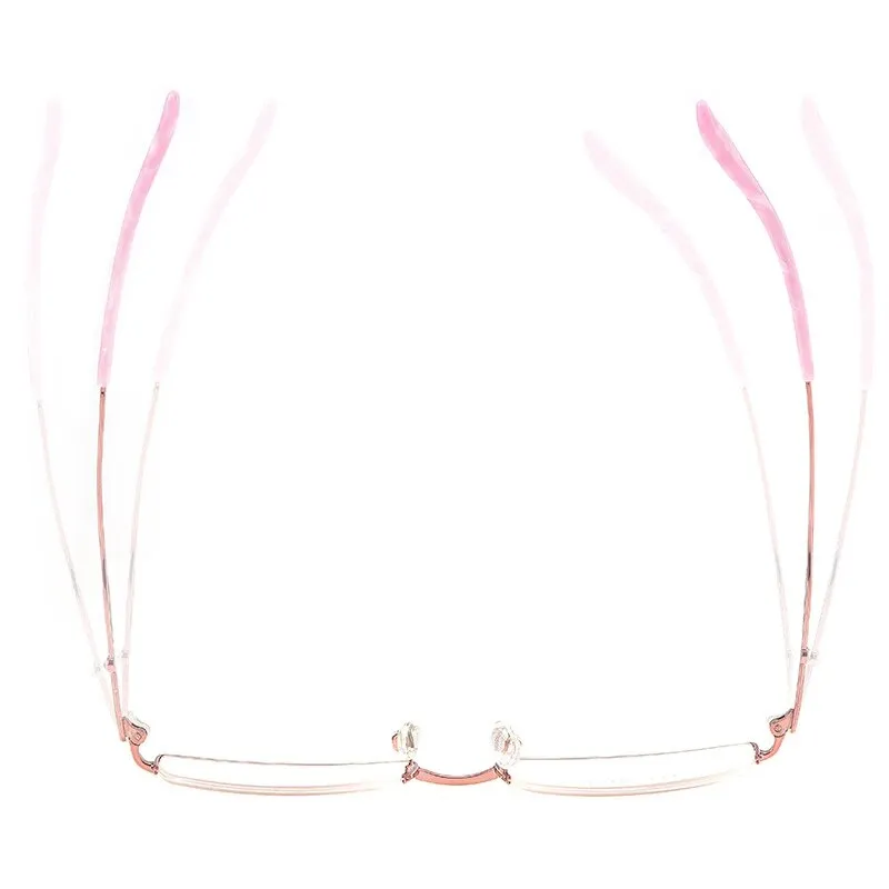 Bclear Women's Semi Rim Square Titanium Eyeglasses Lb7885