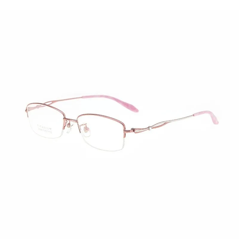 Bclear Women's Semi Rim Square Titanium Eyeglasses Lb7885