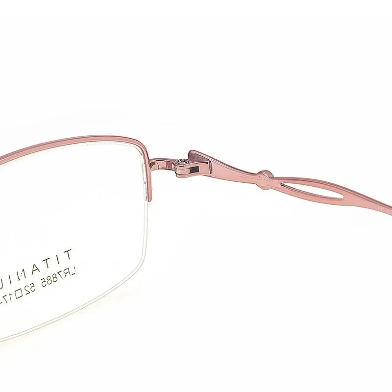 Bclear Women's Semi Rim Square Titanium Eyeglasses Lb7885