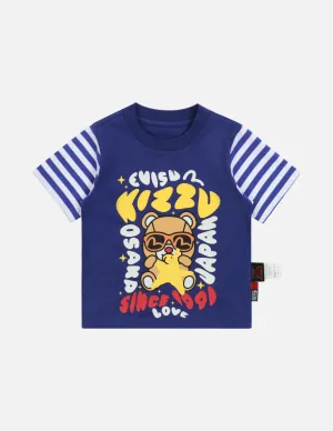 Bear and Starfish Print Regular Fit T-shirt