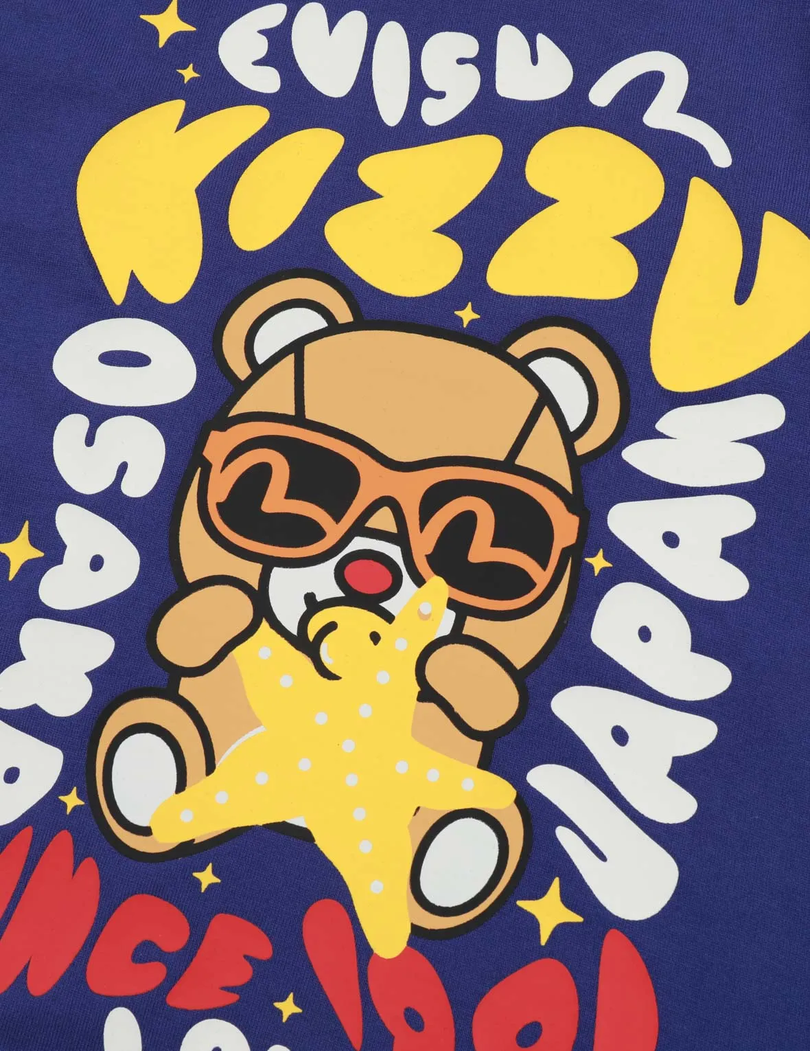 Bear and Starfish Print Regular Fit T-shirt