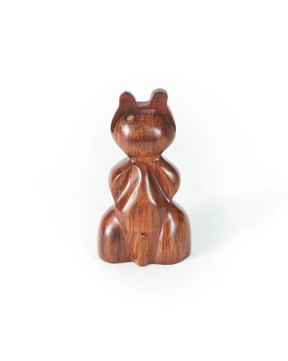 Bear Eyeglasses Holder Stand - Handcrafted Sheesham Wood by Matr Boomie