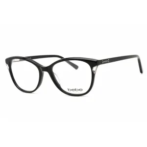 Bebe Women's Eyeglasses - Jet Rectangular Shape Plastic Frame Clear Lens | BB5178 001