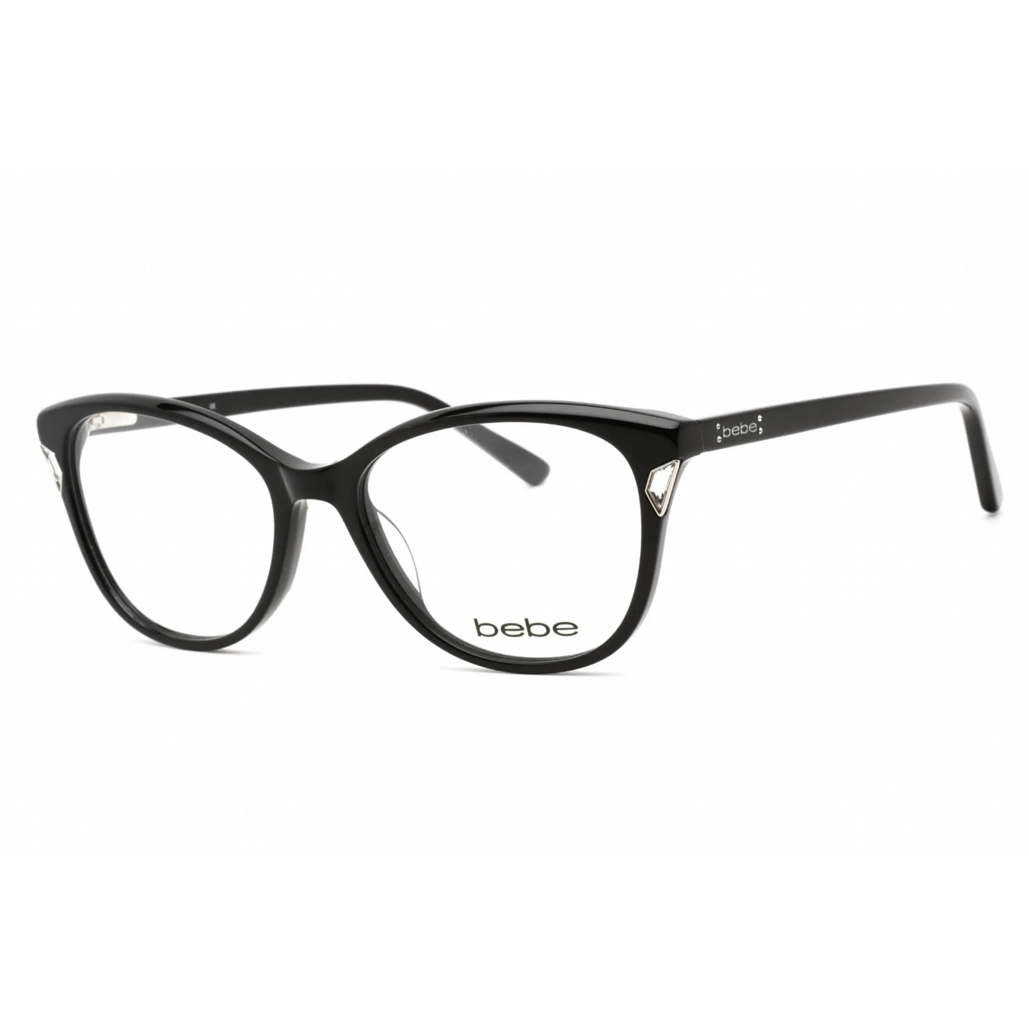 Bebe Women's Eyeglasses - Jet Rectangular Shape Plastic Frame Clear Lens | BB5178 001