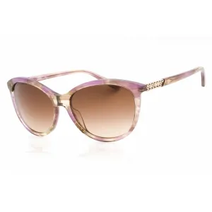 Bebe Women's Sunglasses - Plum Horn Full Rim Oval Fixed Nose Pads Frame | BB7202 500