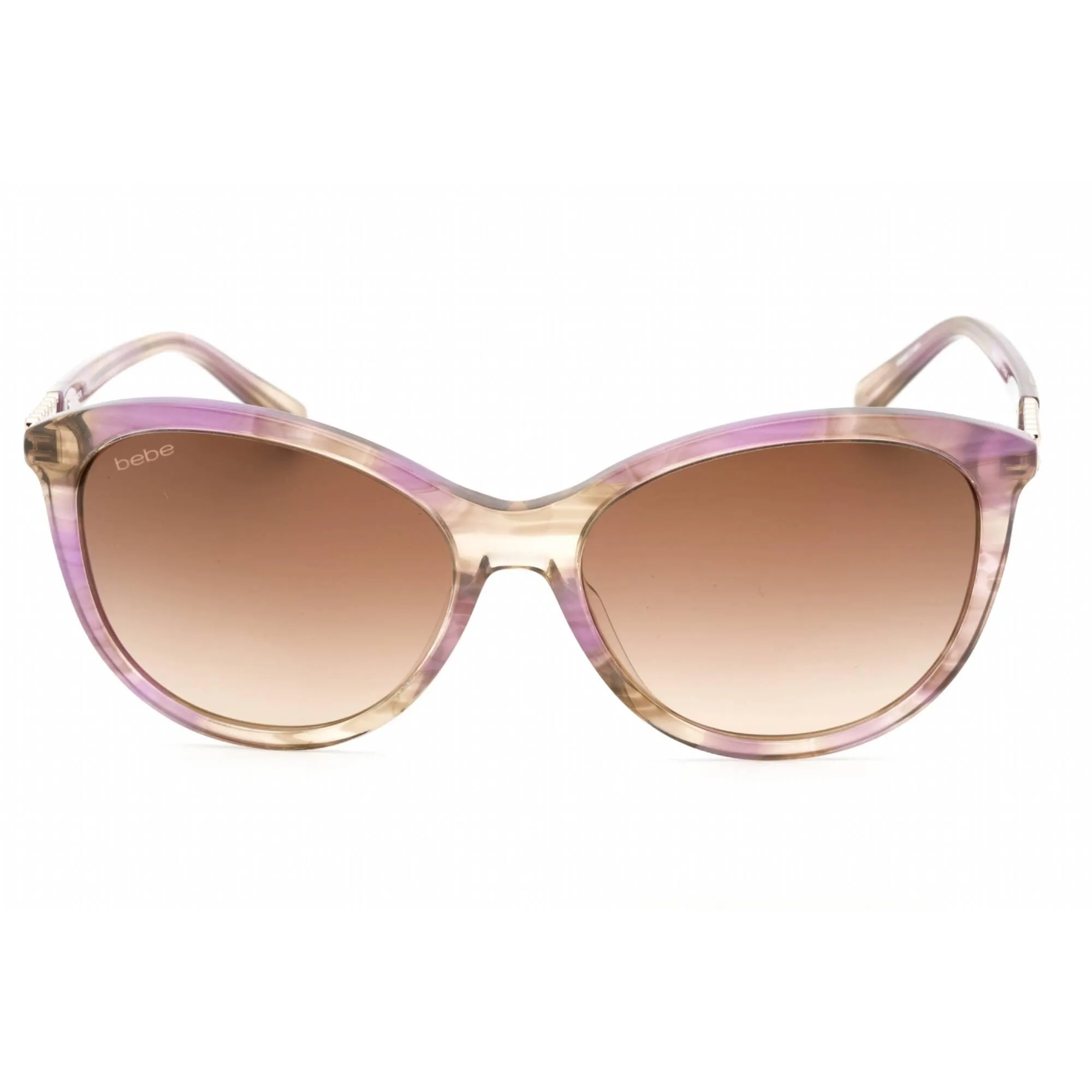 Bebe Women's Sunglasses - Plum Horn Full Rim Oval Fixed Nose Pads Frame | BB7202 500