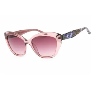 Bebe Women's Sunglasses - Rose Crystal Acetate Full Rim Cat Eye Frame | BB7203 600