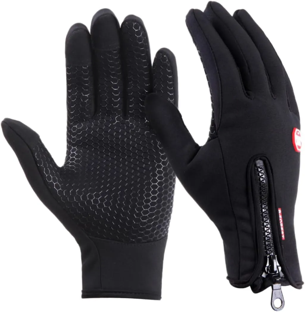 BESPORTBLE Winter Warm Gloves for Men Touch Screen Windproof Non-Slip Cycling Gloves for Cold Weather
