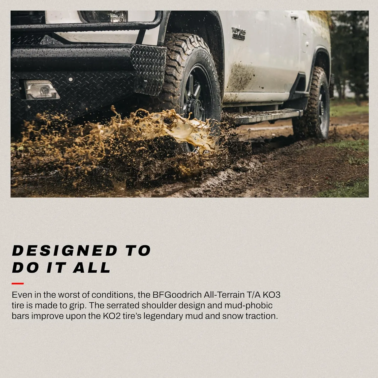 BFGoodrich All-Terrain T/A KO3 Car Tire for Light Trucks, SUVs, and Crossovers, LT285/70R17/C 116/113S