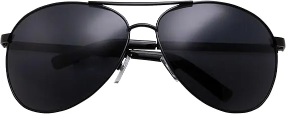Big XL Wide Frame Extra Large Aviator Sunglasses (Balck)