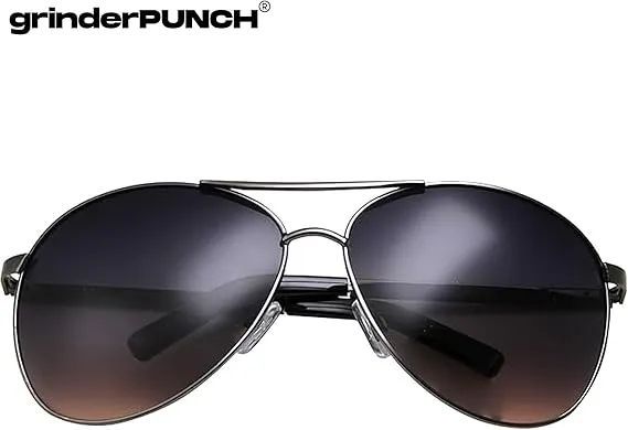 Big XL Wide Frame Extra Large Aviator Sunglasses (Gunmetal)